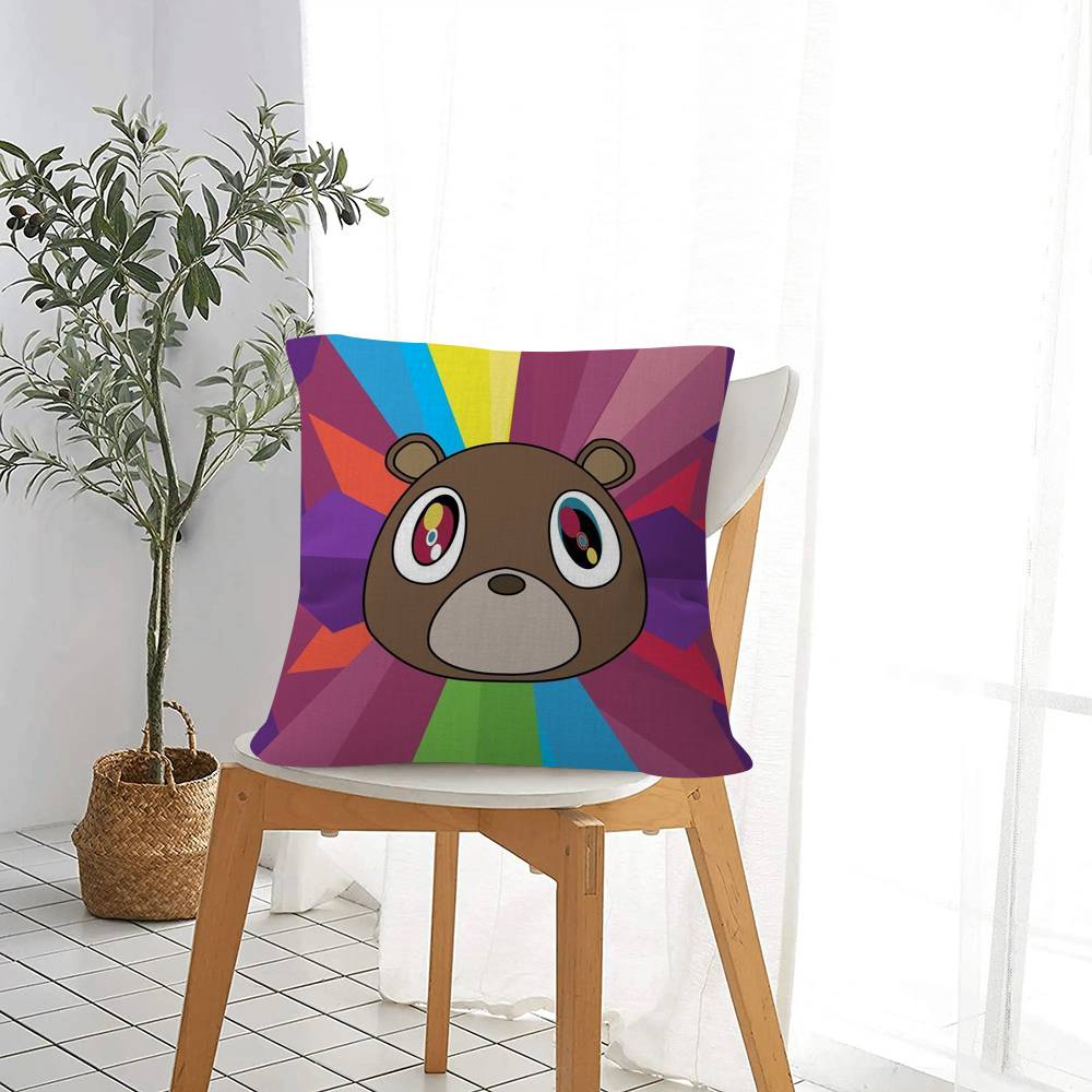 K-Kanye W-West Graduation Cushion Cover Pillowcase Upholstery Sofa Throw Pillow Home Decor Pillowcas