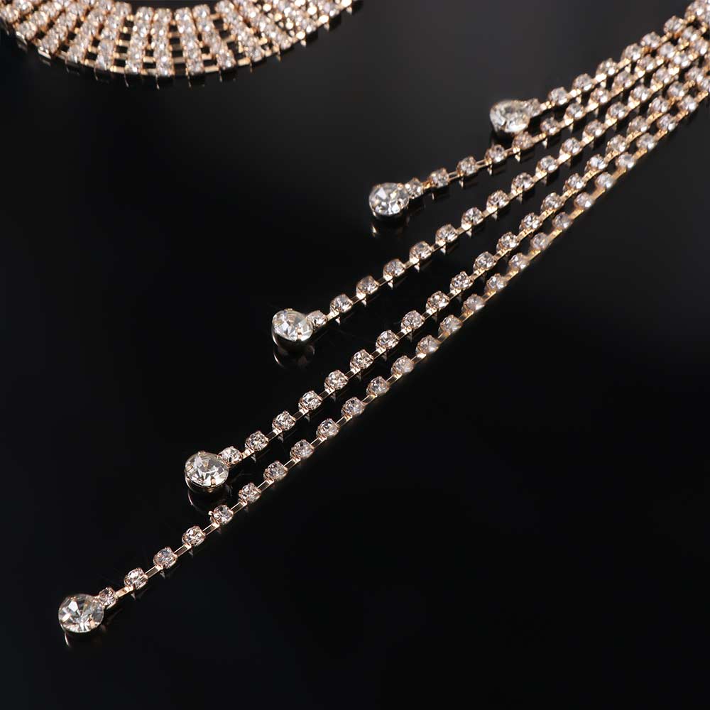 Körperschmuck Kristall Taillenkette Gürtel Damen Bauchketten Bling Strassgürtel Kleid Rock