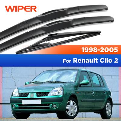 Front & Rear Wiper For Renault Clio 2 1998-2005 1999 2000 2001 2002 Wiper Front&Rear Wiper Blades Windshield 21"+21"+12"