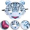 Leopard Mask Halloween Costume Zoo Animal Masks Halloween Eva Mask Snow Leopard Animal Mask Easter Carnival Party Masquerade Half Face Mask Halloween