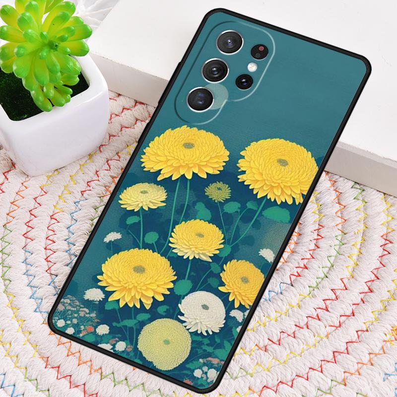 Chrysanthemum Phone Case for Samsung Galaxy note 10 pro S26 Ultra S23 S24 FE S25 S21 S22 PLUS shockproof Cove