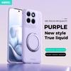 For Motorola Signature Edge 70 60 Pro Fusion Case Magnetic Hand Feel Liquid Silicone Stand Ring Inner Fur Soft Phone Cover