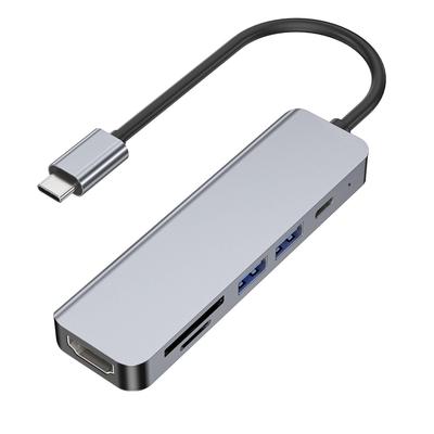 Hub z 4K HDMI Video PD 100W Szybki Transfer Danych USB i Czytnikiem Kart SD TF Adapter HDMI Typ C do Pracy z Dowolnego Miejsca Bez Konfiguracji Kompatybilny z MacBookiem iPadem Surface i