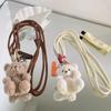 Plastic Bear Plush Doll Keychain Anti-Lost. Crossbody Mobile Phone Lanyard  Phone Case