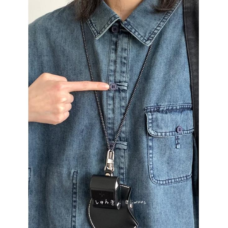 Summer New Chinese Style Vintage Denim Jacket For Men And Women, Loose Retro Button Washed Denim Top