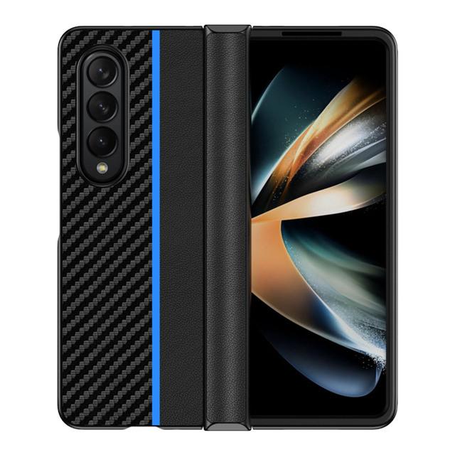 Leather Case For Samsung Galaxy Z Fold 4 5g Hinge Full Body Shockproof Case Leather Folding Phone Case Slim Protection Cover