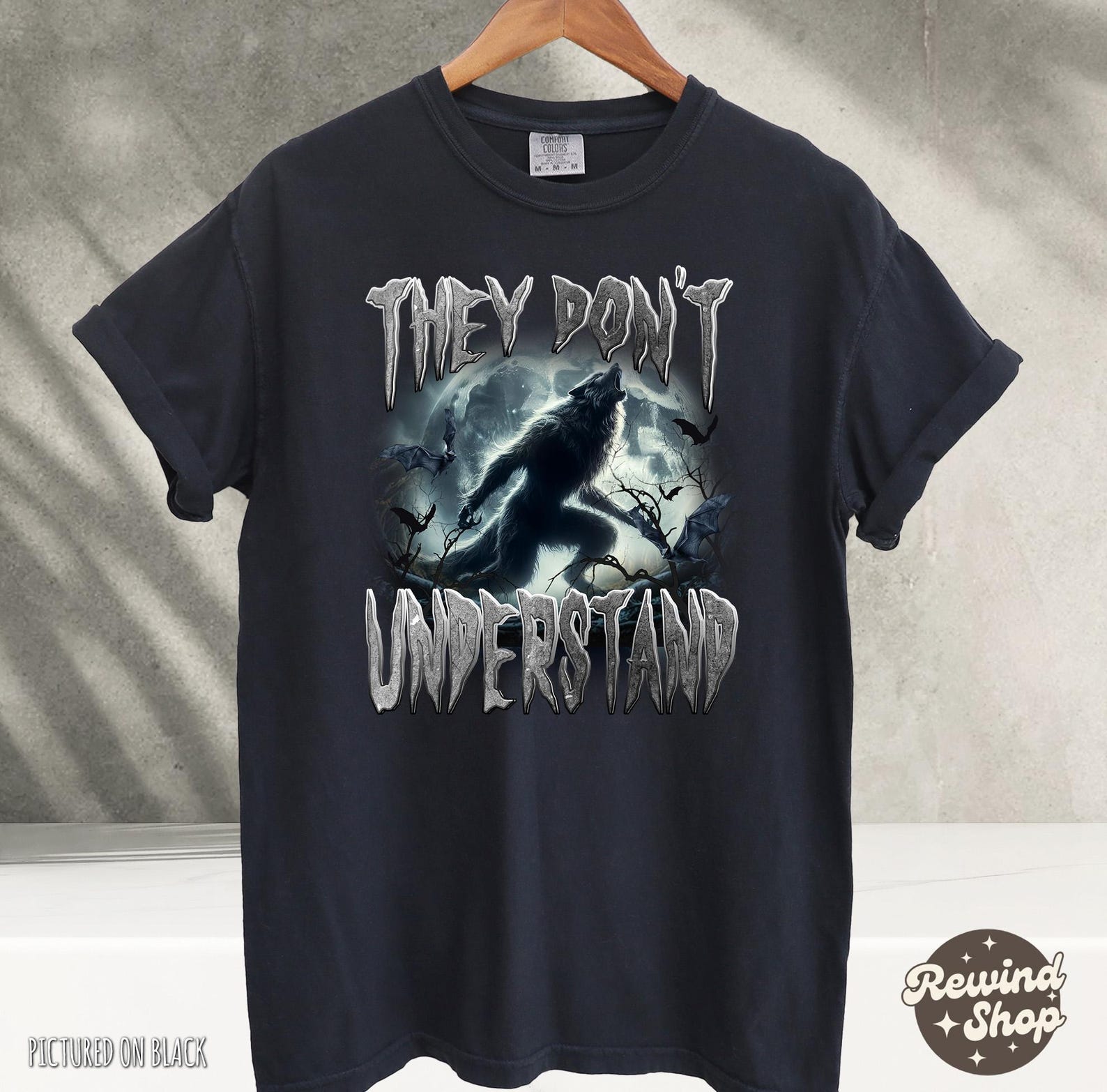 They Don t Understand Wolf Tshirt, Vintage Howling Meme Shirt, Alpha Wolf Graphic TShirt, Wolf Emo Meme Shirts, Funny Shirt S