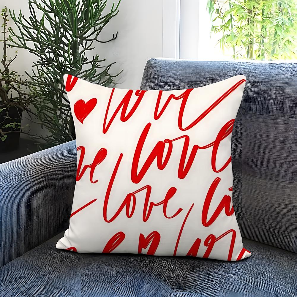 Holiday Valentines Day Cushion Cover Comfortable Reversible Pillow Cover Ideal for Car Sofa Bedroom Beyond