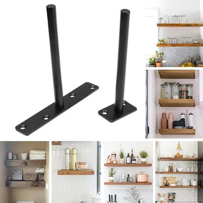 Screw Mounting Plate Floating Hidden Concealed Shelf Bracket Metal Brackets Wall Shelves Supports