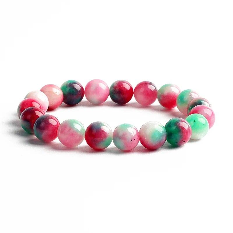 10MM Natural Stone Beads Bracelet Men 8MM Reiki Tiger Eye Agates Quartz Beaded Bracelets for Women Elastic Rope Handmade Jewelry