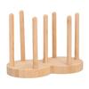 Round Disposable Cup Storage Holder 1/2 Grids Water Cup Organizer Wood Paper Cup Dispenser  Kitchen