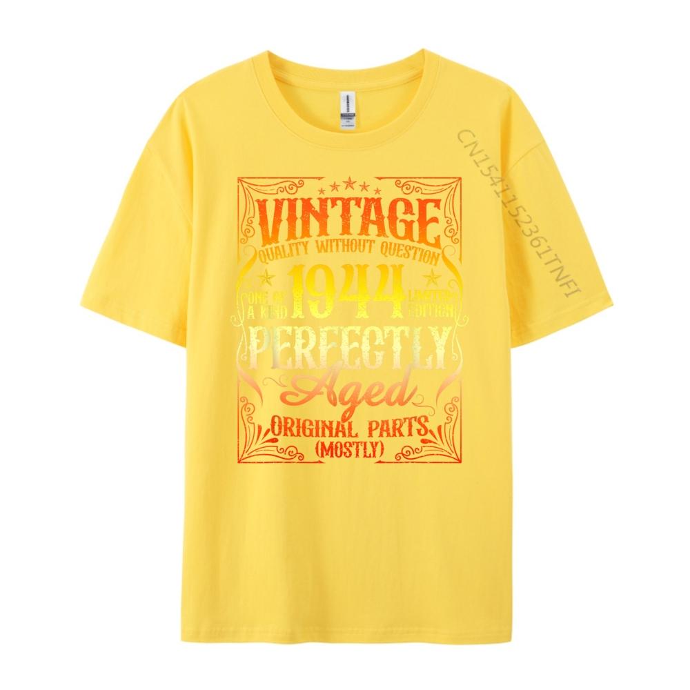 80 Year Old Legend 1944 80th Birthday Unisex Plain Shirt Harajuku Black Graphic T Shirts Student Printed Tshirt