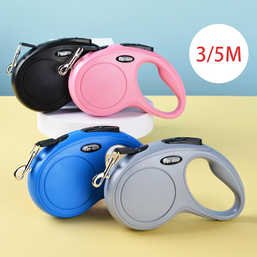 Nylon Dog Leash Automatic Retractable Puppy Lead Outdoor Hiking Extending Pet Traction Rope For Small Medium Cats Dogs Supplies