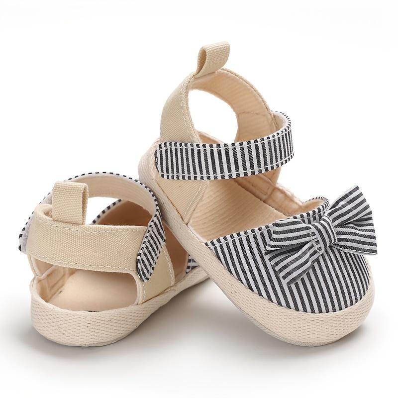 Adorable Baby Girl's Princess Sandals with Bowknot - Non-Slip, Breathable Fabric for Spring/Summer Casual Wear