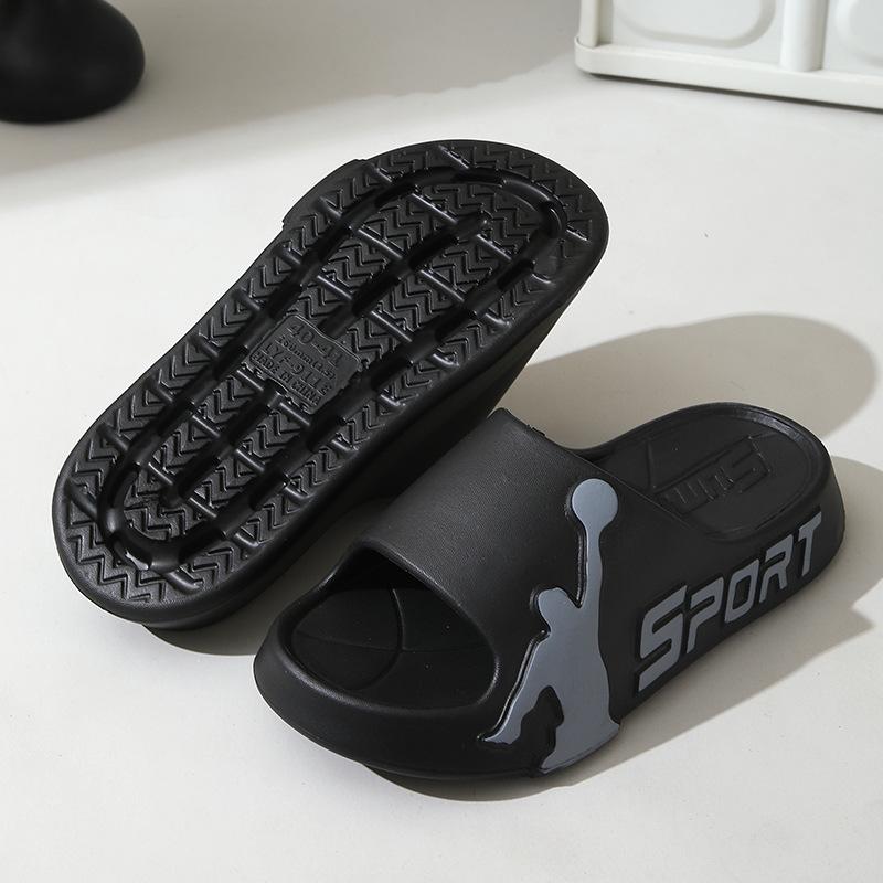 

Trendy men s slippers outdoor versatile outdoor sports one-word sandals beach casual sandals men 44-45