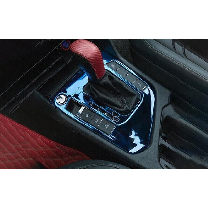 For Volkswagen Tiguan 17-2021 Blue Steel Inner Gear Shift Decoration Cover Trim
