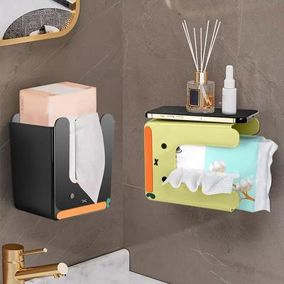 Wall-mounted Storage Organizer Wall Mounted Tissue Box Storage Rack Organizer with Strong Load-bearing Paper Box