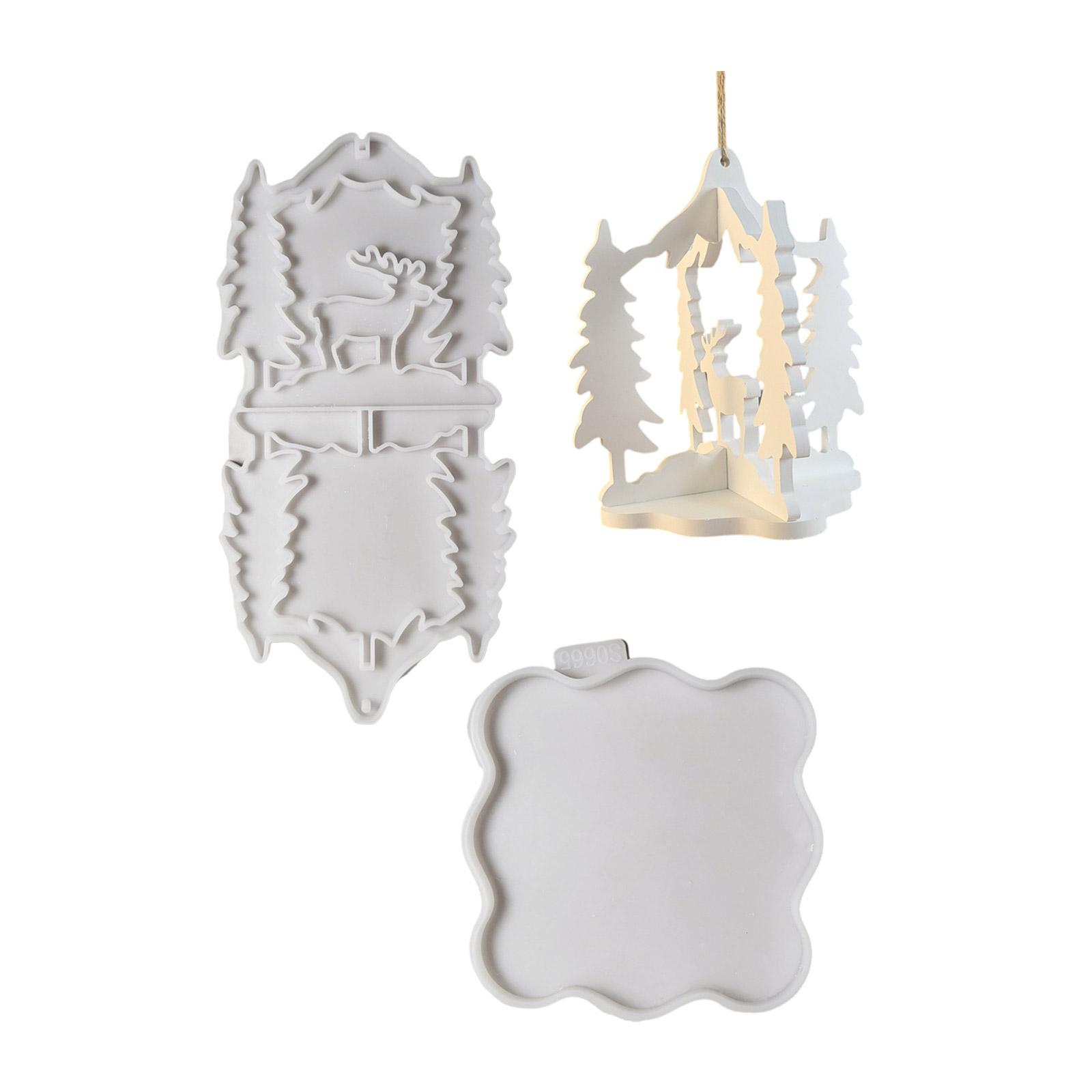 

Силиконовые формы Формы для рождественских подвесок Формы для креативных проектов Силиконовая текстура для проектов из гипса и смолы