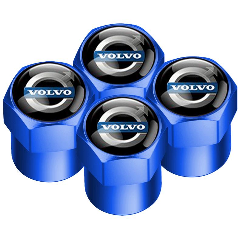 For Volvo 4pcs Car Wheel Tire Valve Caps Dust Accessories For Volvo XC40 XC90 V40 V90 V60 XC60 S80 S60 S90 C40 V70 XC70 C30 C70