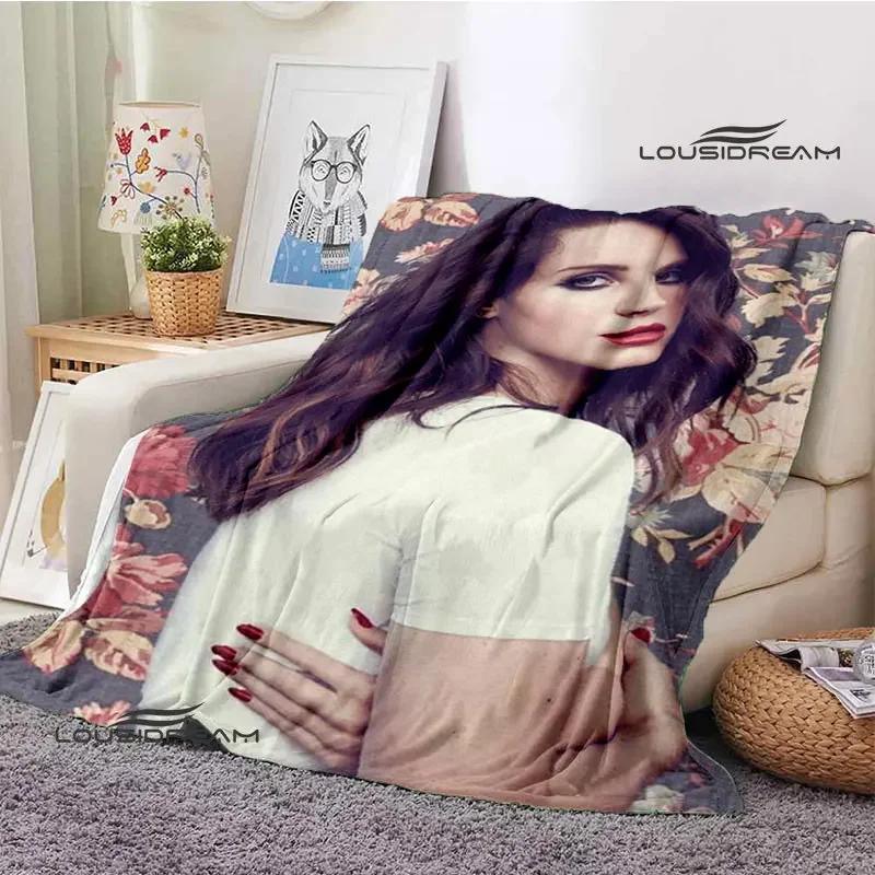 Lana Del Rey Retro Printing blanket Children's Warm Flange Home travel bed linings Birthday Gift