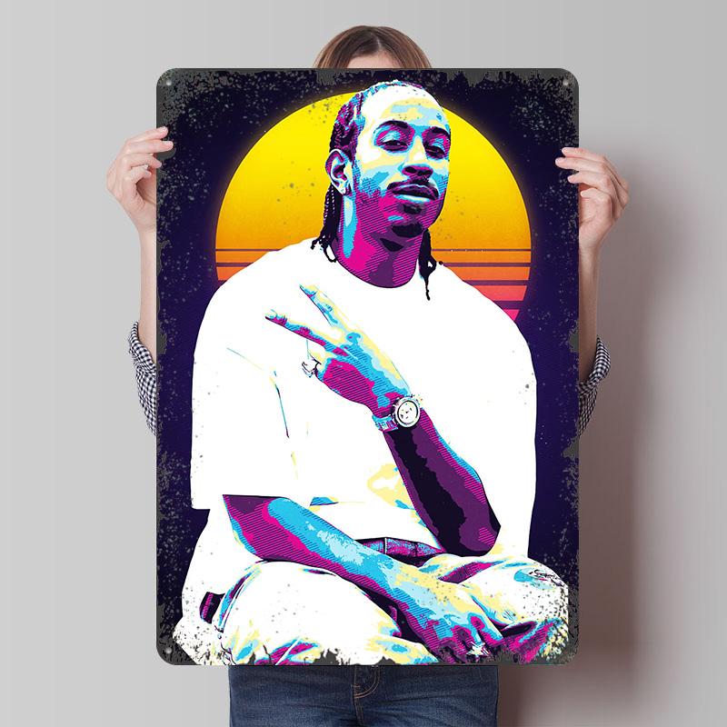 

Ludacris Retro Portrait Metal Poster Customized Wall Art Retro Vintage Tinplate Signs for Wand Deko Home Decor Garage Decoration 7.9x11.8In(20x30cm)