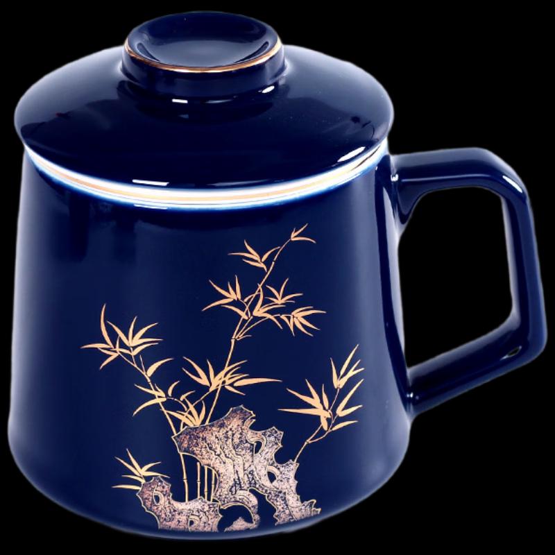 TLAKEHO Ceramic Tea Infuser Mug with Lid