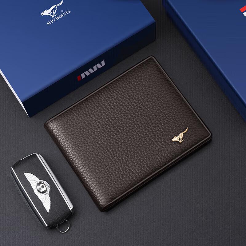 Seven Wolves Men's Genuine Leather Bi-fold Wallet