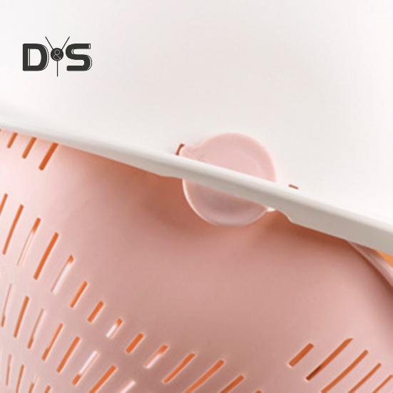 Umweltfreundlicher Abflusskorb, abnehmbares Kunststoff-Sieb für große Gemüsewaschschüssel