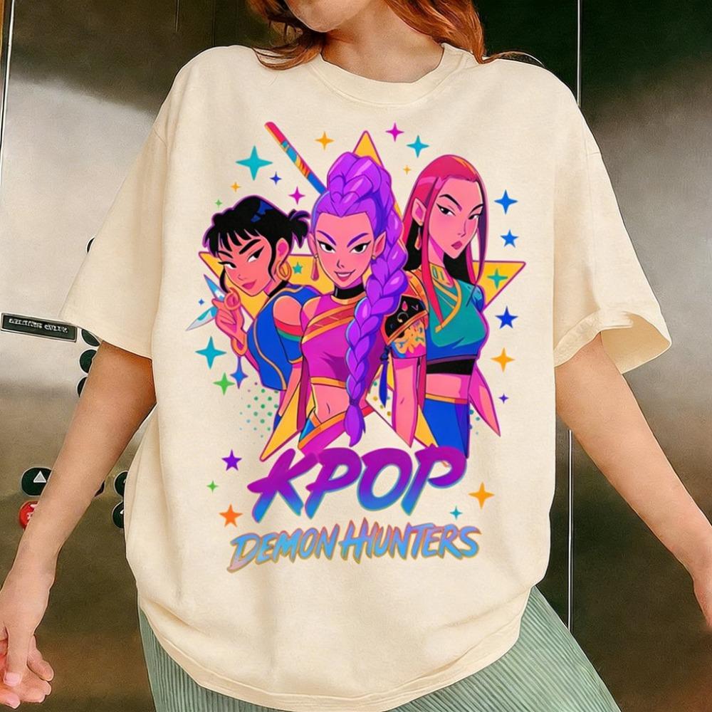 2026 Movie Crew Neck Cartoon Girls Boys Tee Kids Girls Parent-Child T-shirt KPop Print Fashion Casual Tops Casual Baby Clothes