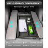 CDEFG Center Console Organizer Tray Compatible With -2024 2025 Toyota Sienna Armrest Anti-Slip Storage Pad, Armrest Lid Nonslip Mat Cellphone Barrier