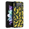 Funny Bite Apple Banana Hard PC Phone Case For Samsung Galaxy Z Flip 7 6 5 4 Black Cover For Galaxy Z Flip 3 Foldable Fundas Bag