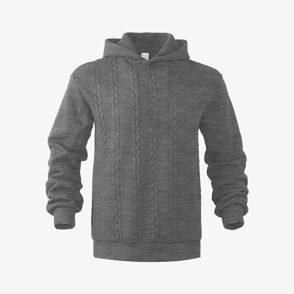 Men’s Solid Color Long Sleeve Casual Hoodie - Autumn Winter Fashion L