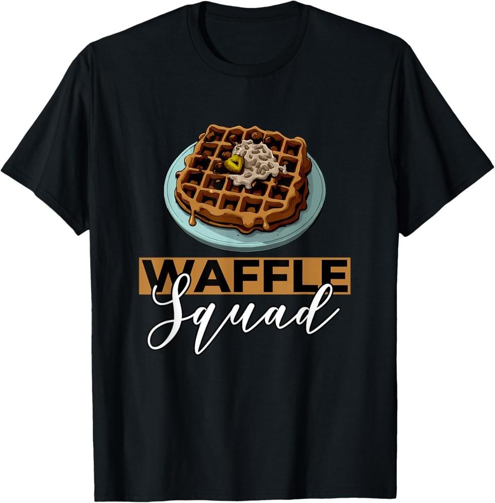 Waffle Squad Ironic Saying Team Waffles Hobby Chef T-Shirt Unisex T-Shirt M