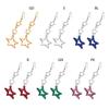 Star Dangle Earrings for Women Girl Long Hollow Star Fringe Earring Sparkle Star Jewelry Pentagrams Stud Earring Gift