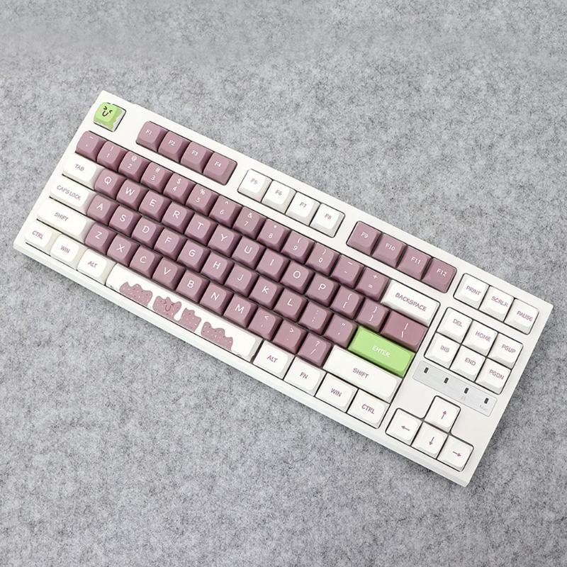 Cute Cartoon Keycaps 9.5mm XDA Height 7U Space  Keycap Set PBT 5-sided Thermal Sublimation Fits Mechanical Keyboard