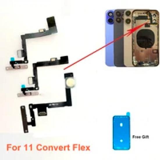 iPhone 11'den 17 Pro'ya Yenileme Kasa Modifikasyon Parçaları için 1 Adet Güç Ses Flaş Anahtar Esnek Kablo 17 Pro gibi 11 Ücretsiz Mühür ile