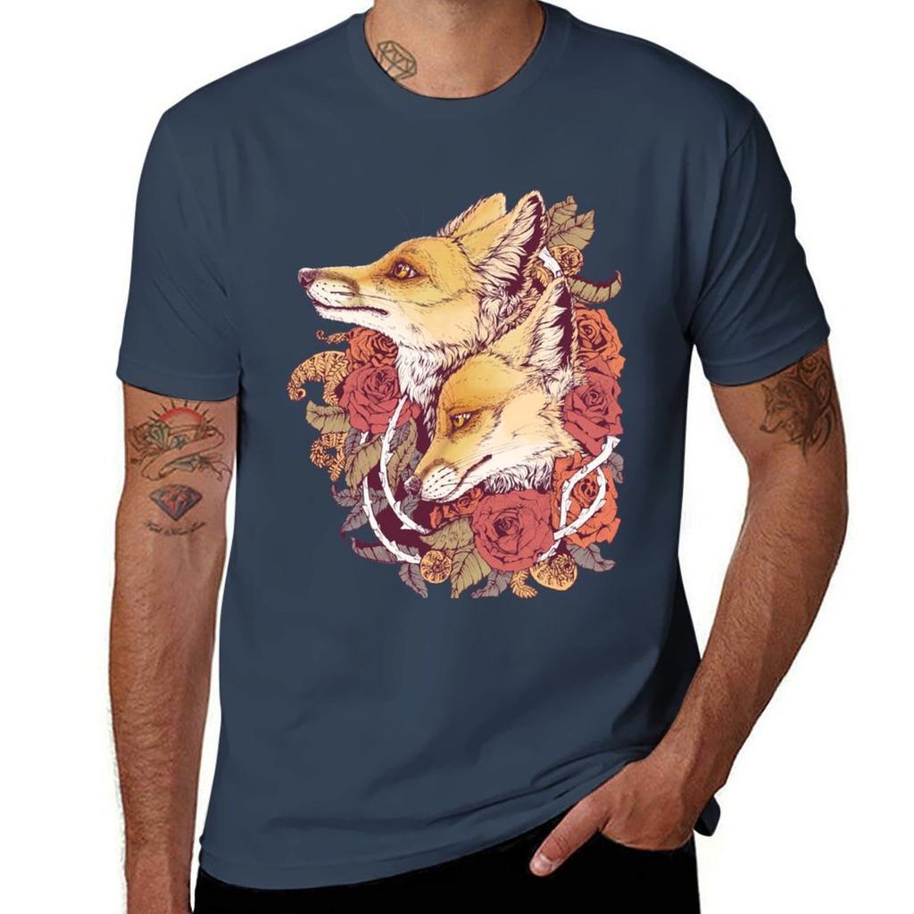 Red Fox Bloom Tshirt Breathable Travel Tshirt