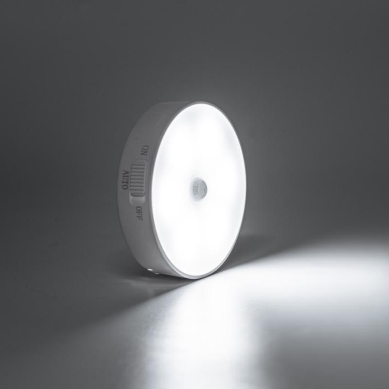 

Rechargeable USB Motion Sensor LED Night Light for Under-Bed, Cabinet, Wardrobe, and Nursery. Body Sensor 0.6W