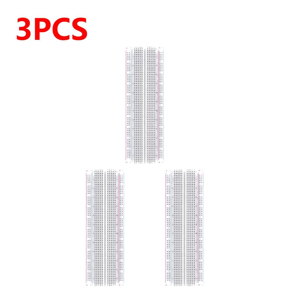 Breadboard 830 Point Solderless PCB Bread Board MB-102 MB102 Test Develop 200 jacks DIY White/Transparent with packing 1-10PCS