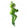Resin Frog Sculpture Cute Climbing Frog Figurines Flower Pot Hugger for Plant Lovers Yard Patio Lawn