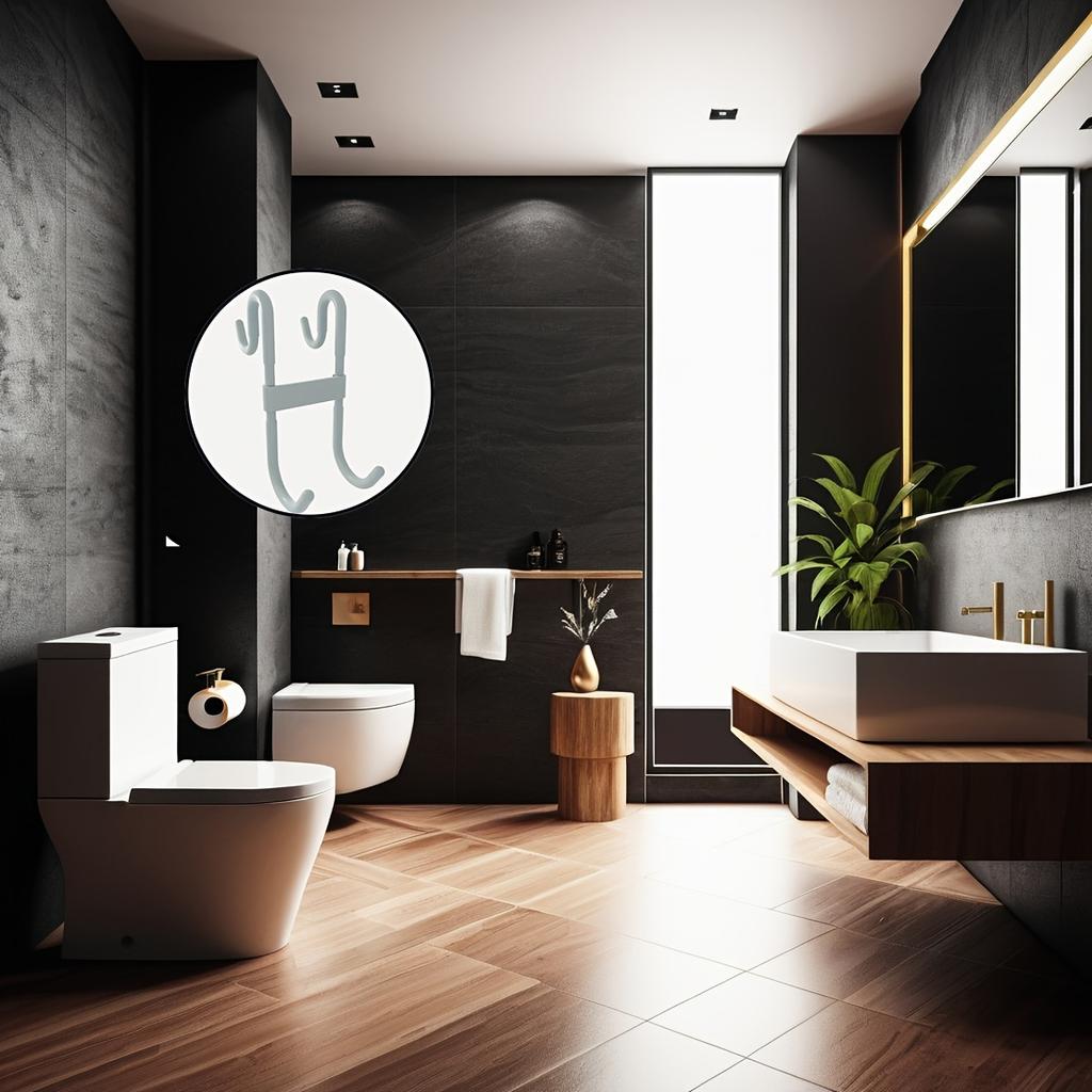 [Rust Resistant Shower Hook] Rust Resistant Multifunctional Strong Bearing Plastic Door Mount Shower Door Hook | Fashion Style Hanging Hook