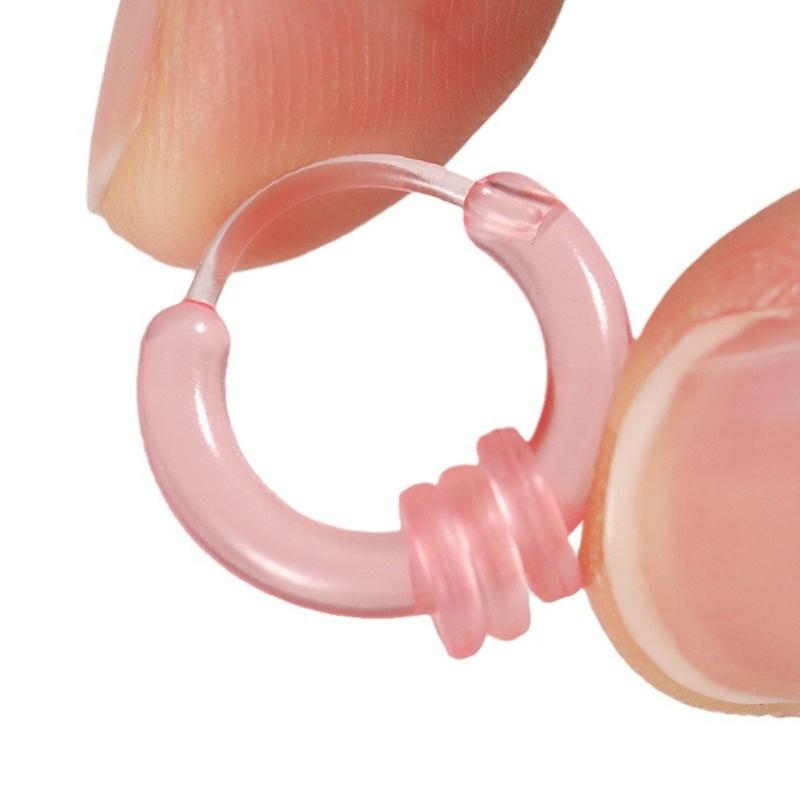 Orecchini a clip colorati in resina per piercing all'orecchio Cerchi leggeri Orecchini per uso quotidiano Accessori moda per ragazze