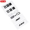 For BYD Leopard 5 2023-2024 BYD Black Warrior Car Logo Personalized Sports Tail Logo Trunk Blackened Sticker Change Decoration