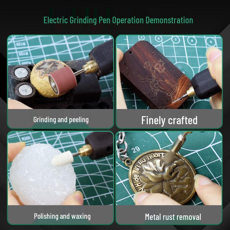 Rechargeable Variable Speed Mini Electric Grinder - Lithium Battery Nail Art & Engraving Pen