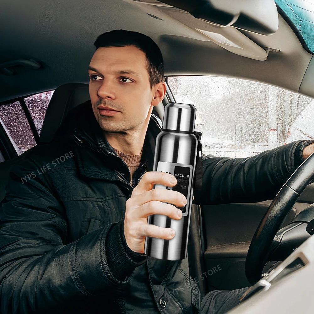 1000ML Stainless Steel Thermos Bottle Sport Thermal Water Bottle Keep Cold and Hot Insulated Cup Outdoor Campping Vacuum Flasks