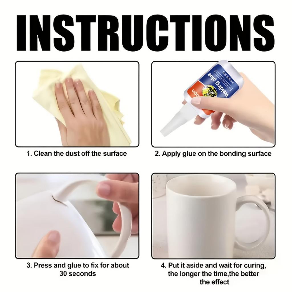 Pegamento para soldadura eléctrica zapatos hechos de plástico, cerámica, madera, metal y adhesivo fuerte multifuncional para soldadura eléctrica.