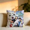 Hot Anime GGintamaa Pillow Case Square DoubleSided Sofa Cushion Cover Bedroom Bedside Pillow