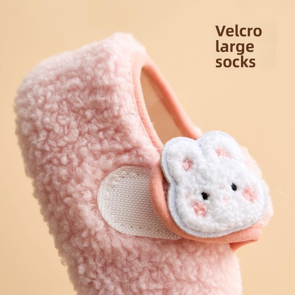 Cartoon Baby Floor Socks Rabbit Cat Bear Toddler Prewalkers Indoor Home Slippers  Walking Practice