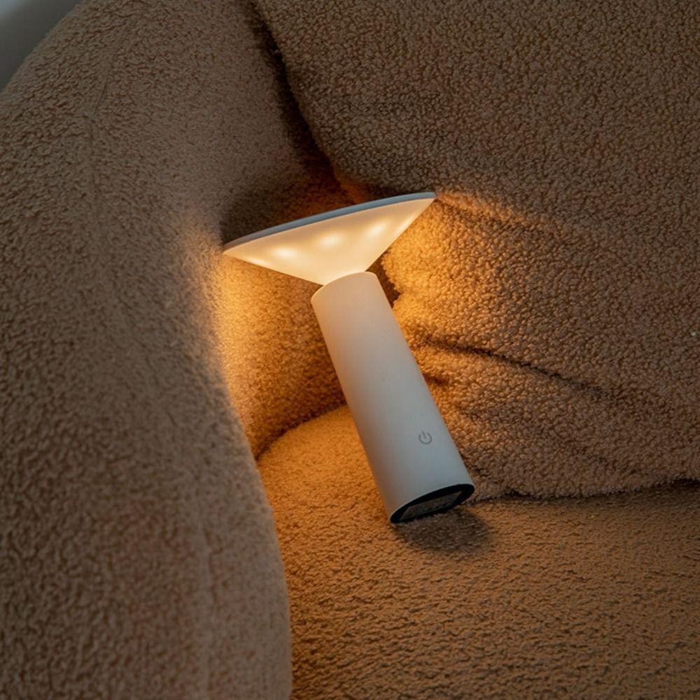 USB Charging Port Chargeable Desk Lamp Dimmable Brightness USB LED Table Lamp  Study Room