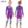 Kids 2.5mm Neoprene Wetsuit Girls Long Sleeve Full Body Warm Swimming Diving Snorkeling Surfing Jellyfish Protection